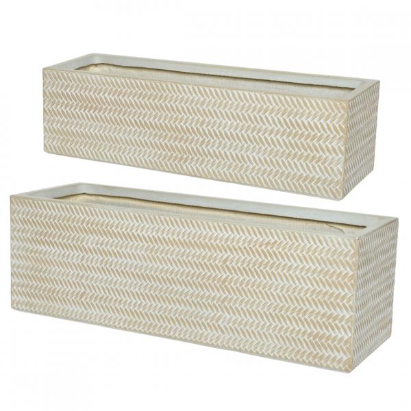 (R) Blumenkasten Alex Outdoor Sand 70 cm 2er Set