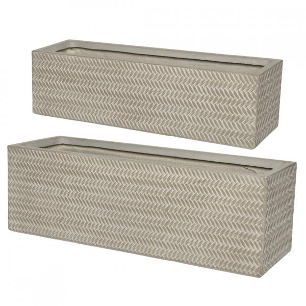 (R) Blumenkasten Alex Outdoor taupe 70 cm 2er Set
