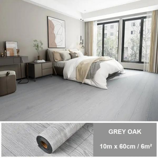 LamiLux™ Laminat-Imitat SXP Bodenaufkleber ~ Eiche grau ((10m x 60 cm (6m²))