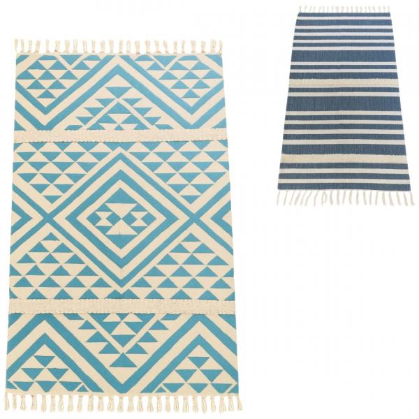 Dekor-Teppich Boho mit Fransen 70 x 140 cm 2 sortiert B-Wahl