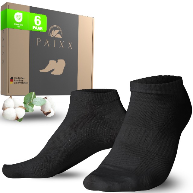 Premium Sneaker Socken Herren 43-46 - Damen 39-42 & 35-38 - Kurze Halbsocken - Hochwertiger Baumwolle Sport Socken - Füßlinge 