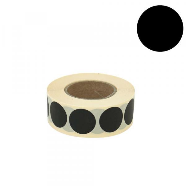 Aufkleber auf Rolle mattschwarz 25 mm 1000 Stück