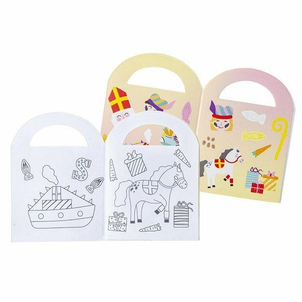 Sinterklaas Schuh Geschenk Malbuch mit Aufklebern