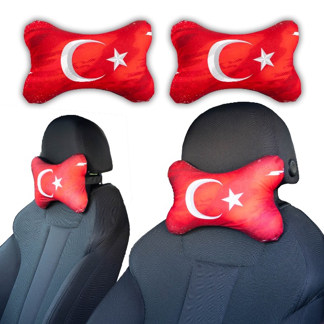 Türkei Nackenkissen Nackenstütze fürs Auto - Car Headrest Turkey [Fan Artikel]