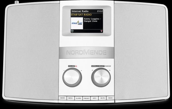 Nordmende Transita 400 | Internetradio (DAB+, UKW, Stereo-Radio, W-LAN, Spotify Connect, Bluetooth-Audiostreaming, Wecker, AUX) | weiß