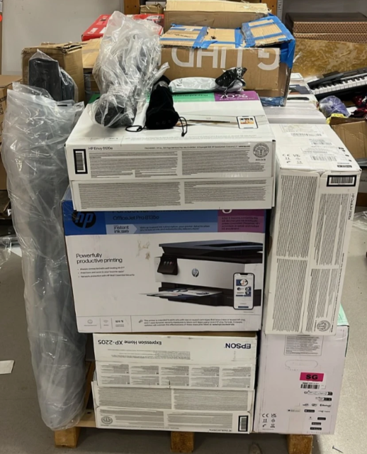 3 Paletten Kundenretouren Drucker & Musikinstrumente – 75 Stk. – A/B/C-Ware – ab 130 €/Palette netto
