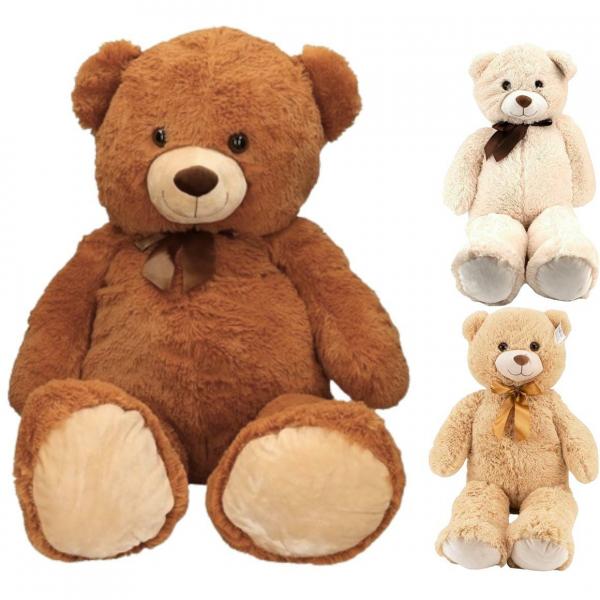 Teddybär Tröster mit Schleife XL 90 cm 3fach sortiert