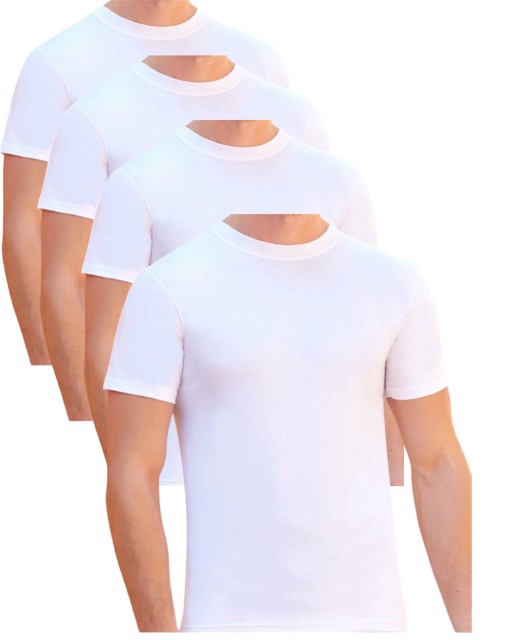 Unterhemd Herren Rundhalsshirt T-Shirt Weiß
