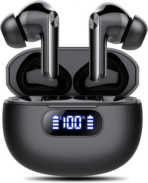 Kabellose Bluetooth 5.3 Kopfhörer – Noise Cancelling, wasserdicht (Überbestand, Neuware)