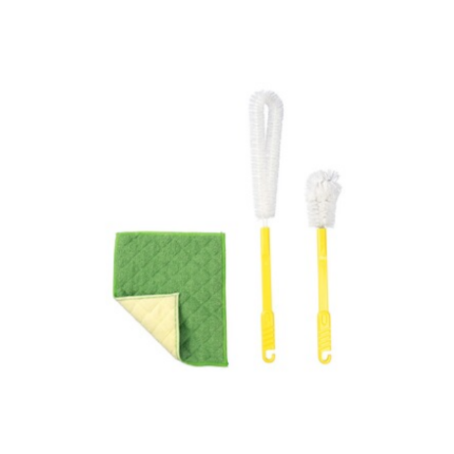 Reinigungsset 3 Teile Haushalt Zubehör Putzen Universal Bürsten Putzset Reinigungsbürste + Tuch Reinigung Restposten