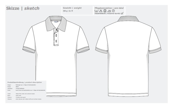 Poloshirt kurzarm apricot 70%CO/30%PES unisex
