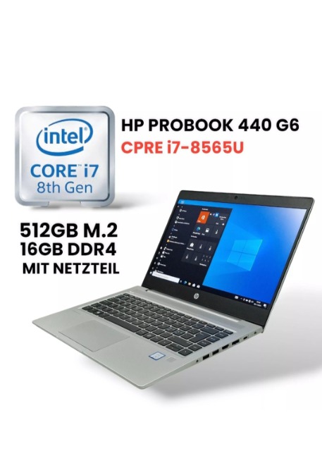 HP ProBook 440 G6 Notebook 14 Zoll Core i7-8565U CPU/16GB RAM/512GB SSD#HP5