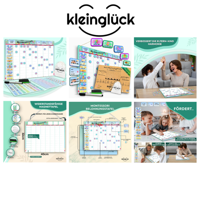 kleinglück reward board planner magnetic board Montessori children's education reward system task planner learning material remaining stock