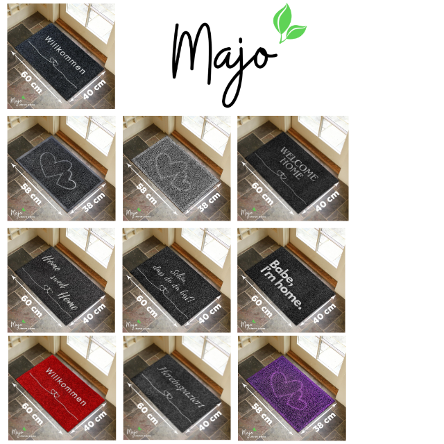 Majo Lifestyle und Home® Doormats Doormat Dirt-trapping mat Doormat Door mat non-slip robust Indoor Outdoor Remaining stock Mix