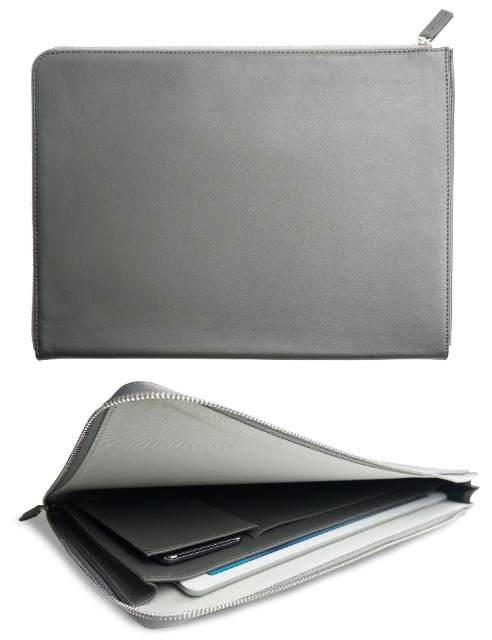 SaKOTA TABLET/ LAPTOP TASCHE - KUNSTLEDER - GRAU