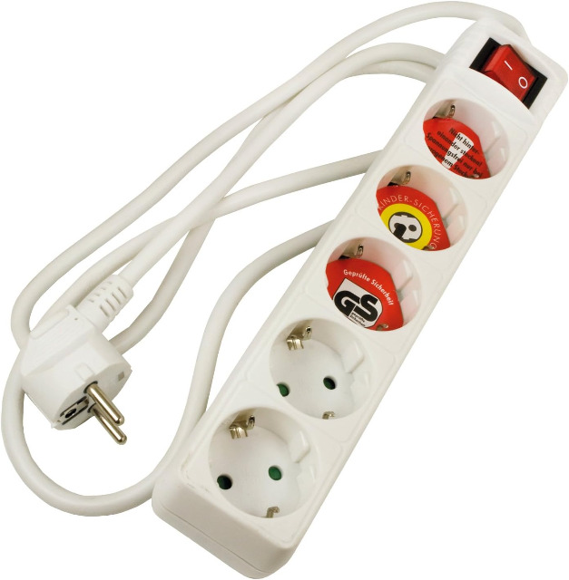 Arcas 5-fach Steckdosenleiste mit Schalter