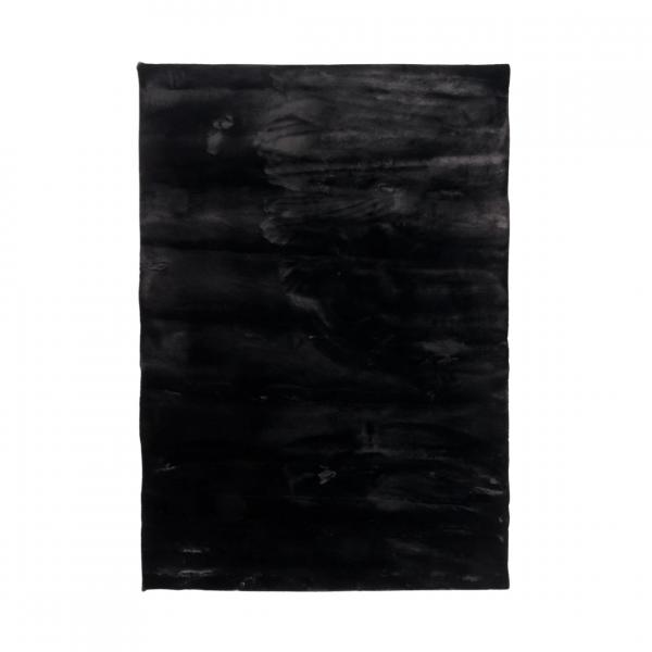 Karpi Teppich Plüsch schwarz 60 x 90 cm