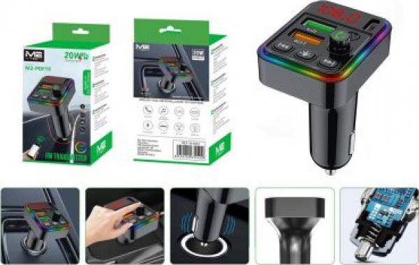 Auto FM-Transmitter mit Schnellladefunktion 20W & Freisprecheinrichtung & LEDs