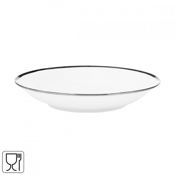 Vtwonen tiefer Teller Weiß Silber 25,5 cm