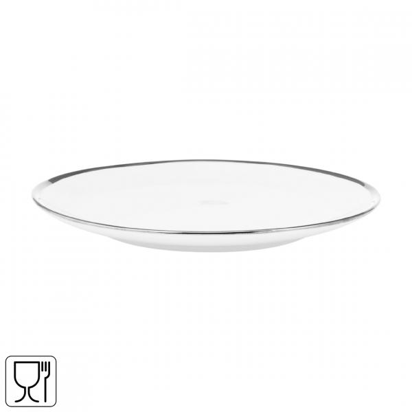 Vtwonen Essteller Weiß Silber 25,5 cm