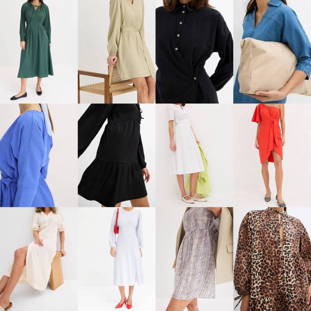 2,80 € Mix Stock Kleider Kategorie A – Damenmode aus deutschen Katalogen, Sommer Herbst Frühling, Größen 32–54, sofort lieferbar