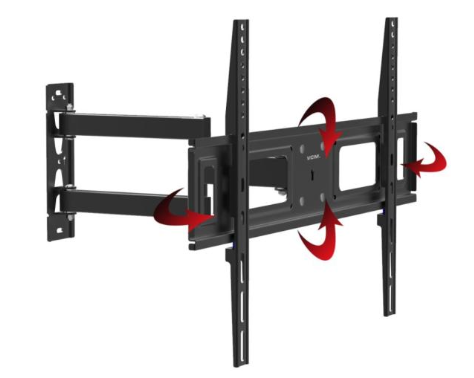 TV-Wandhalterung – VESA 600×400 – neigbar 10° & schwenkbar 90° – 26–55