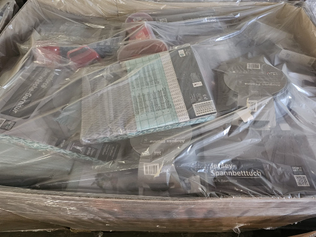 25 mixed pallets from a well-known supermarket chain in the household goods sector, etc 