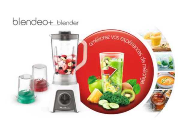 Moulinex LM2C3110 – 700W Standmixer & Zerkleinerer Set + 2 Aufsätze – A-Ware