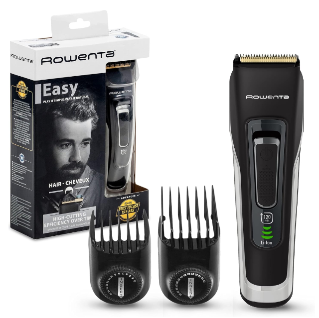 Rowenta TN5201F4 Tondeuse Advancer – Haarschneider – Edelstahlklingen – 45 Min. Laufzeit – A-Ware
