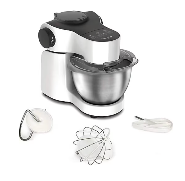Moulinex QA310110 Wizzo Blanc – Küchenmaschine – 4 L Edelstahlschüssel – 700 W – Teig, Creme & Mix – A-Ware