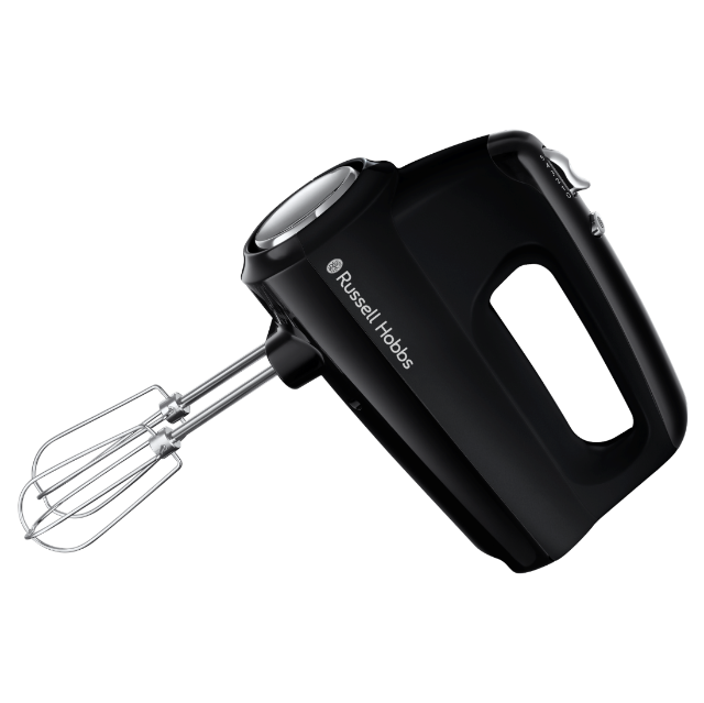 Russell Hobbs Matte Black Handmixer 350 W Knethaken Quirle Spülmasch. geeignet