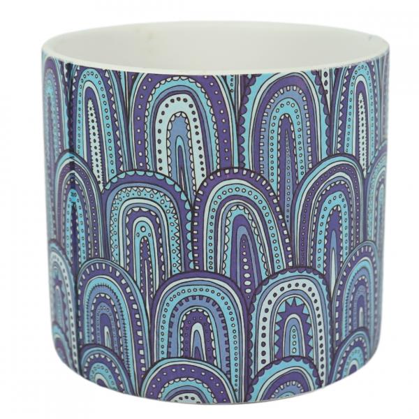 Blumentopf Blau Keramik 13,5 cm