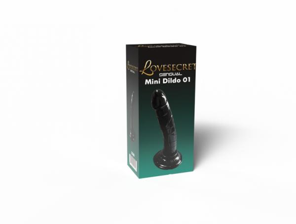 LoveSecret Sensual – LS30 - Mini Dildo 01 Black - Realistic Dildo Suction Cup 14 Cm / 5.5 Inch