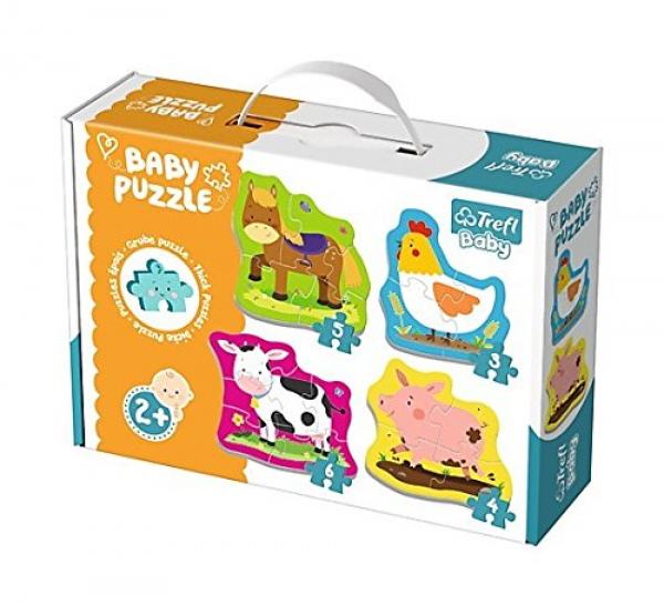 Baby Puzzle 36070 - Tiere auf dem Bauernhof 3-6 Teile