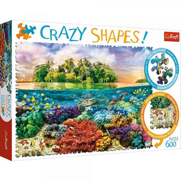 Crazy Shapes Puzzle Tropische Insel - 600 Teile