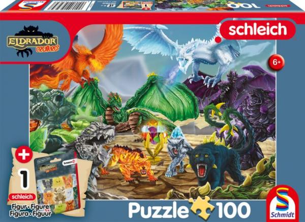 Schleich Eldrador - Kampf um den Superkristall - 100 Teile Puzzle mit Add-on