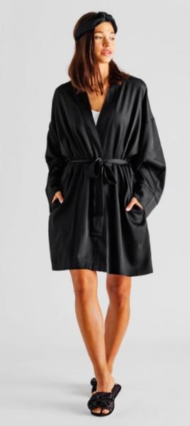 Layos Lyocell Bademantel schwarz L/XL Home&You