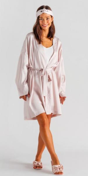 Layos Lyocell Bademantel rosa L/XL Home&You