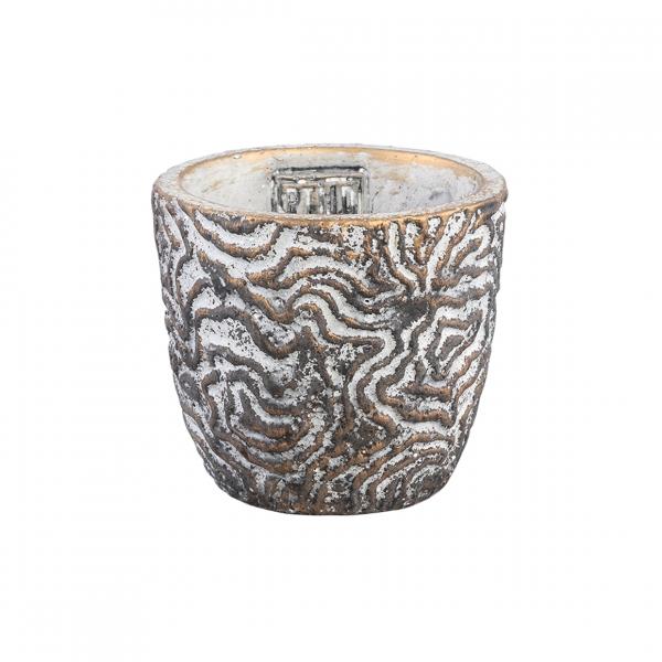 PTMD Blumentopf Leena XS grau 9 cm