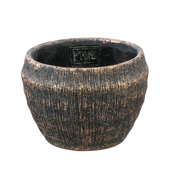 PTMD Blumentopf Sary S schwarz/gold 12 cm