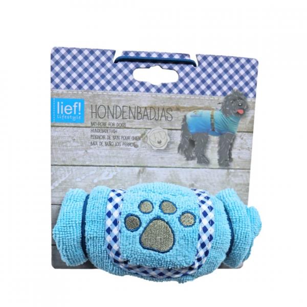 Süß! Bademantel Hund blau XS