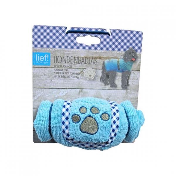 Süß! Bademantel Hund blau XXS