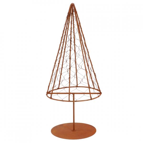 Weihnachtsbaum Gitter Metall rostbraun 33 cm