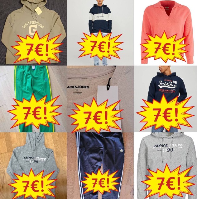 8,50 € Winter Markenbekleidung Mix, Kategorie A/B, Damen und Herren, Kundenrücksendungen, Top Marken, Verkauf in Boxen ab 25 Stück, Lagerwar