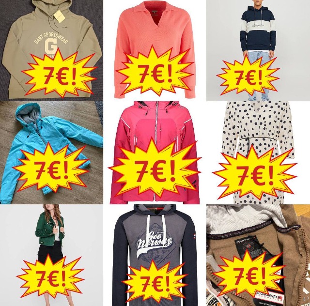 6,90 € Winter Markenbekleidung Mix Boxenware, Kategorie A/B, Damen und Herren, Kundenrücksendungen aus deutschen Marktplätzen