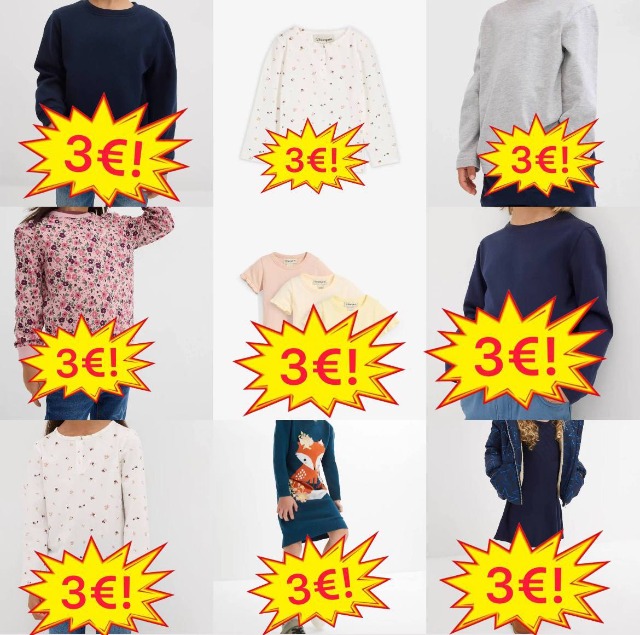 ab 3,00 € Kinderbekleidung Mix Kategorie A, Neuware bekannter Marken, verschiedene Größen, Lagerware Deutschland, schneller Versand