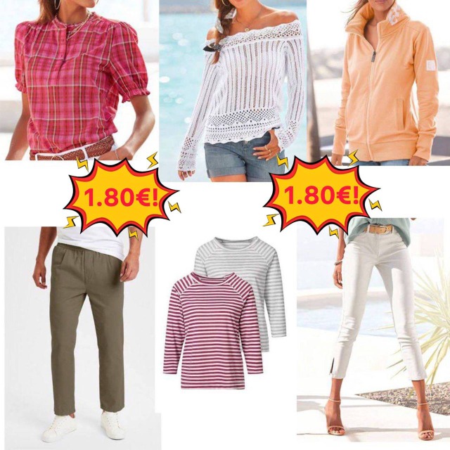 2,20 € Sommer Kleidung Mix Kategorie A – ab 100 Stück, XS–XXXL, Damen & Herren Markenware aus deutschen Katalogen