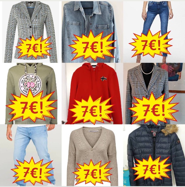 8,50 € Wintermarkenkleidung Mix A/B, Boxen Damen Herren, Kundenrücksendungen, Top-Marken, Größen im Sortiment, Lager DE