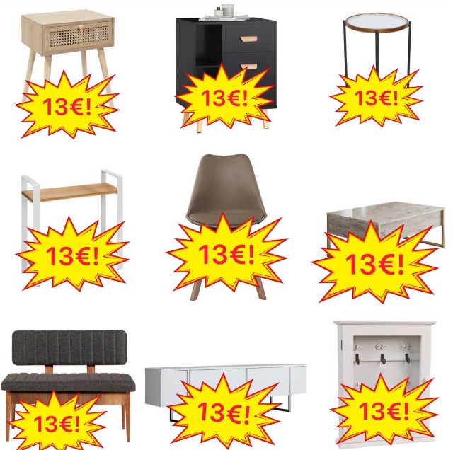 13 € Marken Möbel Mix Palette Kundenrücksendungen Kategorie A B C Stühle Tische Regale Schränke Kommoden Top Marken House Nordic Songmics FL