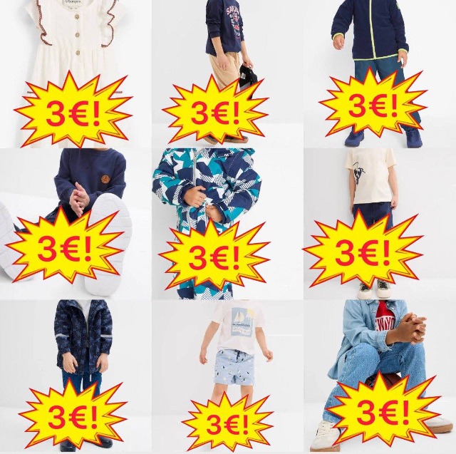 3,00 € Kinderbekleidung Mix Kategorie A neue Ware Kleider Hosen Overalls Shorts Blusen Jeans Pyjamas verschiedene Größen Babys bis Teenager
